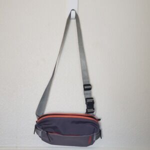 Tomtoc Cordura Sling Bag Grey Orange Accents EDC Crossbody Travel Pack Mens